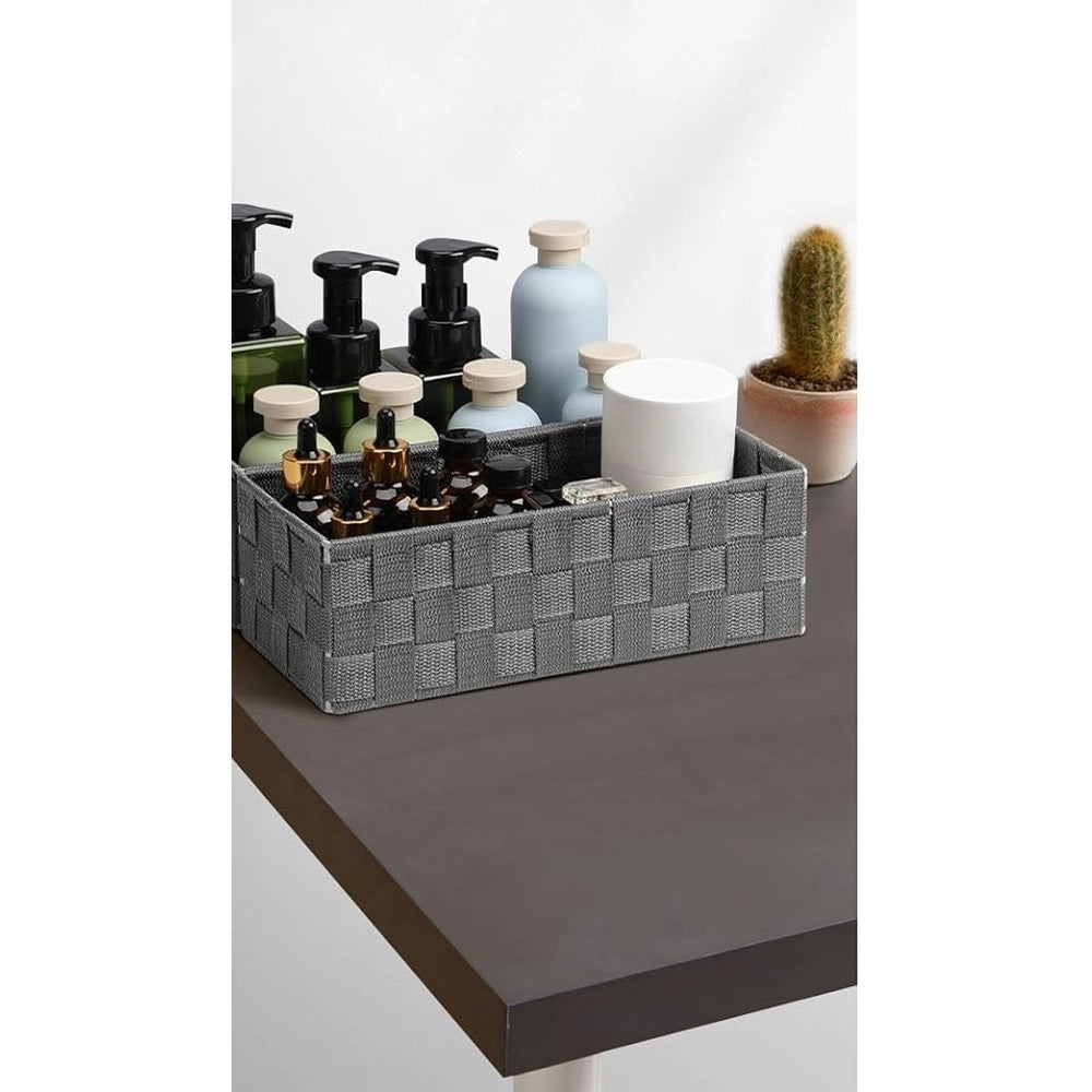 Trade Shop - Set 6 Pz Scatola In Tessuto Organizer Scaffali Porta Oggetti Grigio Scuro 79068 -