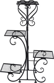 Pannelli per fiori 4 livelli in acciaio per interni e balconi con molteplici vasi - stilevole archiviazione e esposizione - 81 cm