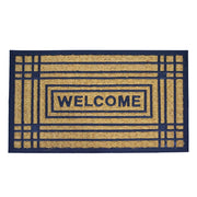 Zerbino rettangolare Welcome in fibra di cocco e gomma fantasia righe 45x75 cm