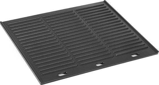 Piastra in acciaio inossidabile pieghevole rettangolare per BBQ 455x35cm - Griglia a gas Griglia a legna - Nero