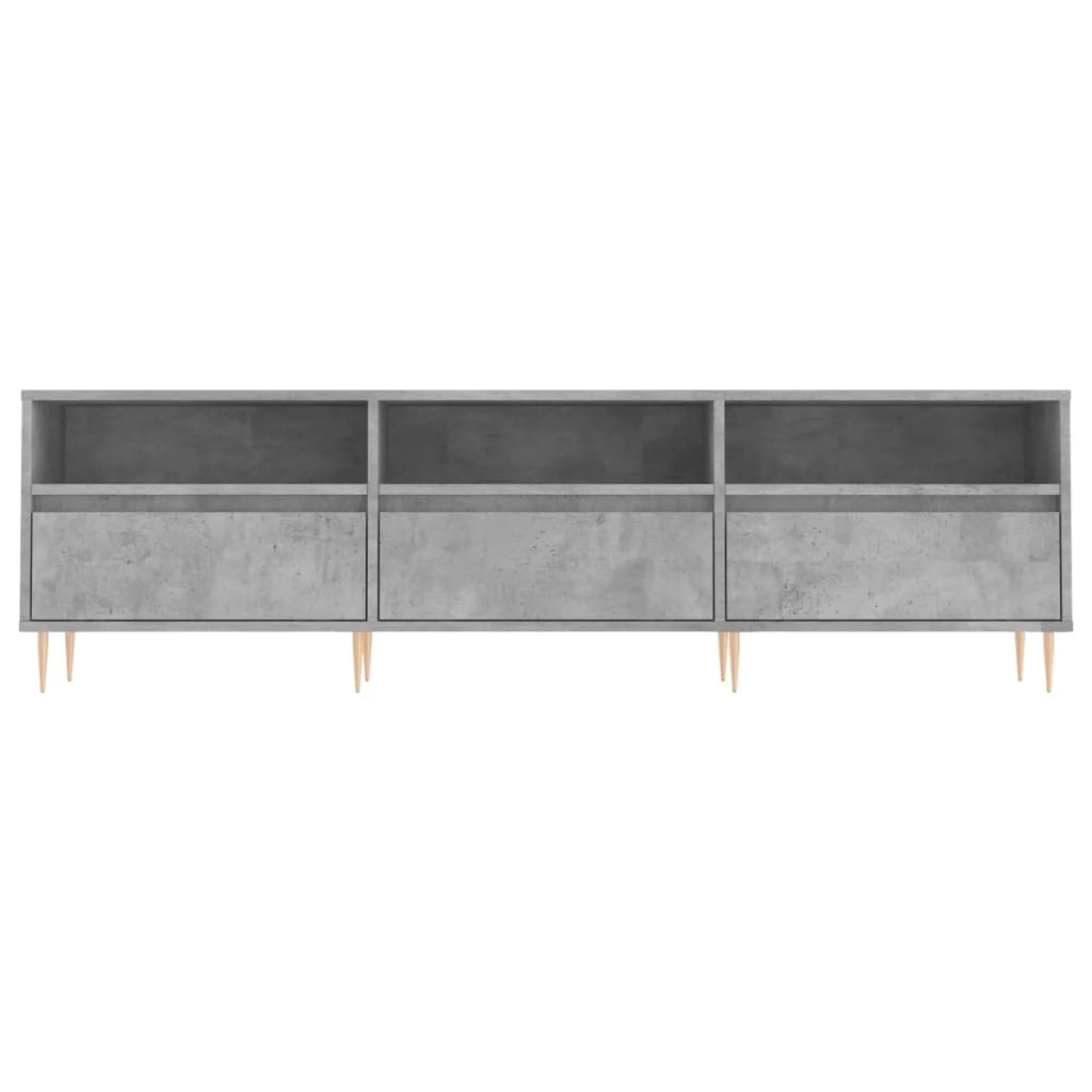 Mobile TV multimediale mensola TV credenza TV per sala da pranzo soggiorno camera da letto 150 x 30 x 44,5 cm legno ingegnerizzato grigio 02_0025973