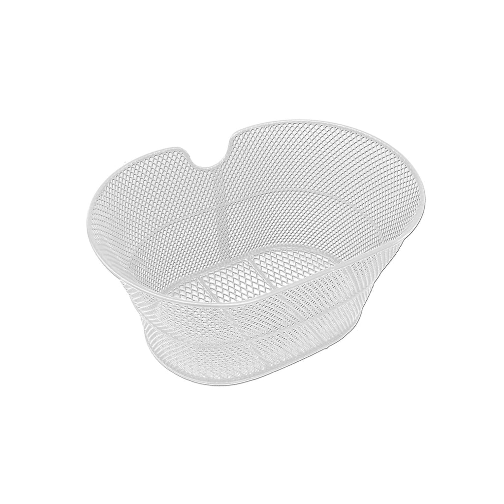Cestino Bici Anteriore in Metallo Plastificato 38x30x18cm per Citybike Bianco