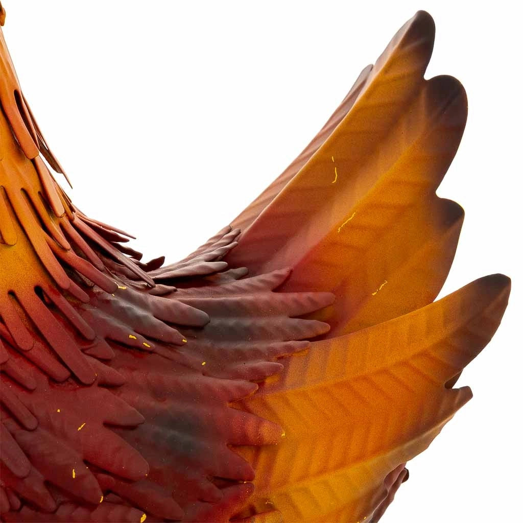 Figura decoración gallo de metal multicolor 22x14x36h cm