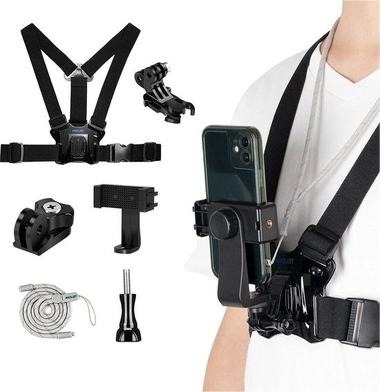 Kit di Supporto per Camera da Spalla Universale con Accessori per Schiena