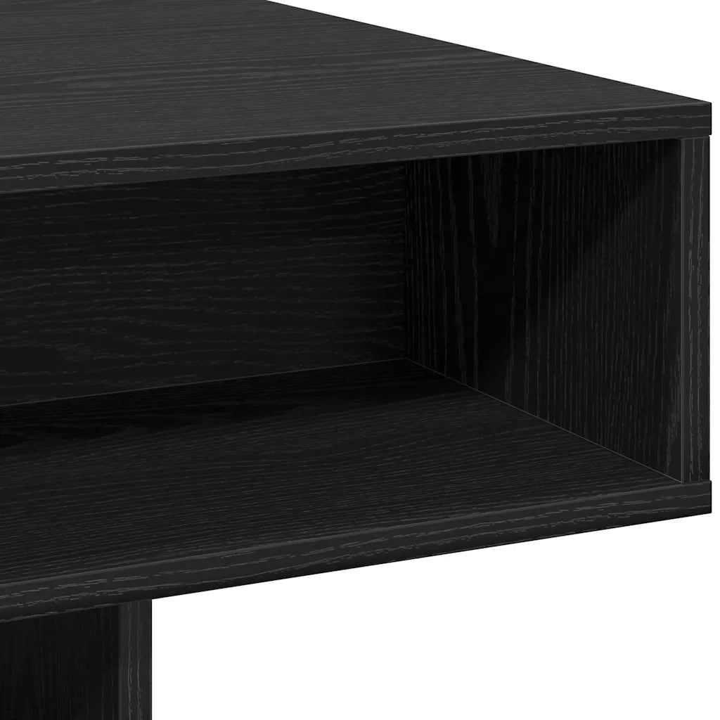 Tavolino Salotto Rovere Nero 105x55x32 cm Legno Multistrato