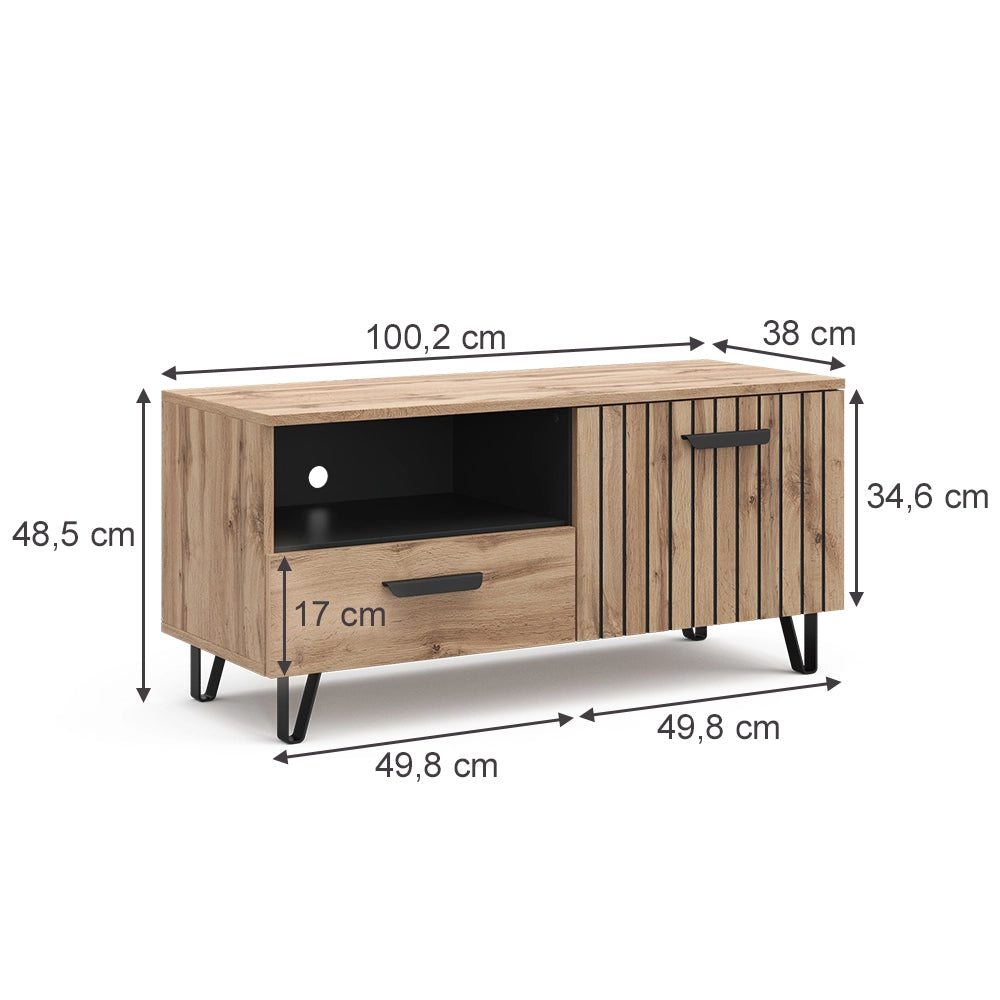 Vicco Mobile tv Marrone 100.2 x 48.5 cm con cassetto e anta