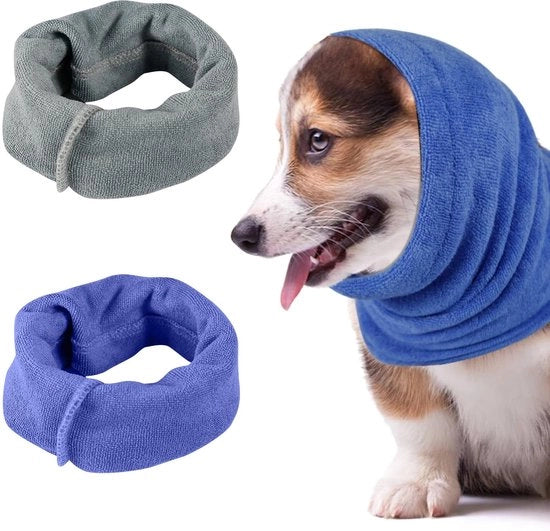 Orecchini per cani - Orecchini isolanti e riscaldanti per cani - Copricrani per cani - 2 pezzi - Tessuto morbido - Leggero e elastico - Orecchini riscaldanti per cani