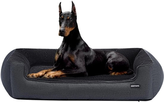 Letto per cani, Bancopassaggio per cani, Cuscino per cani, Cappotto per cani Rimosso e lavabile, Grigio scuro, 120 x 90 x 30 cm