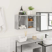 Armadietto da Bagno Grigio Cemento 60x25x40 cm in Truciolato