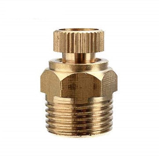 Flessimetro a Doppia Flessa in Ottone Giallo - PT 1/2 pollici - PT 3/8 pollici - PT 1/4 pollici - Flessa Maschile - Valvola di Scarico - Valvola di Scarico per Acqua