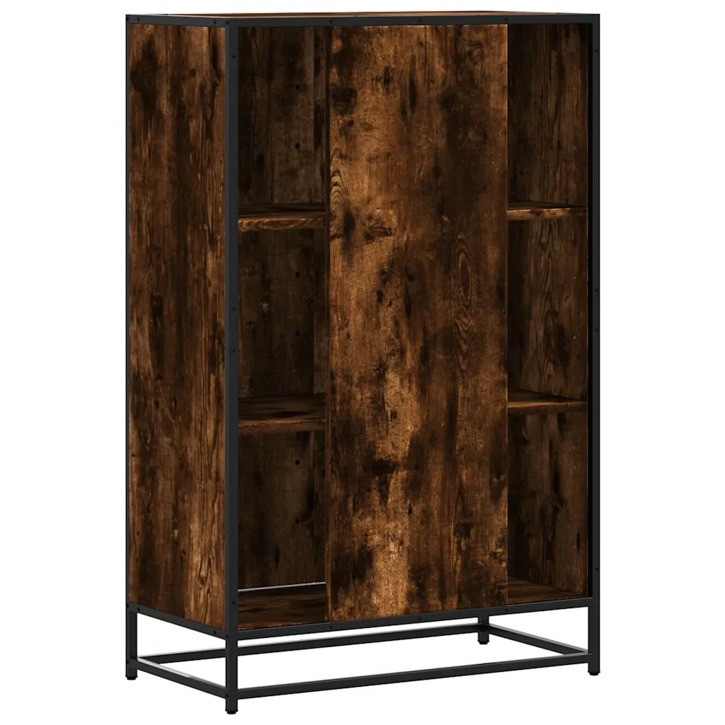 Credenza Rovere Fumo 68x35x106,5 cm Legno Multistrato Metallo 849071
