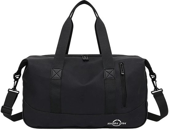 Sporttas Waterdichta PU per Uomo e Donna con Tasca per Scarpe e Borsa per Oggetti Bagnati, con Fusto Ripiegabile e Cinghia a Spalla Removibile, Trolley Sportivo per Sport, Fitness e Viaggi Breve