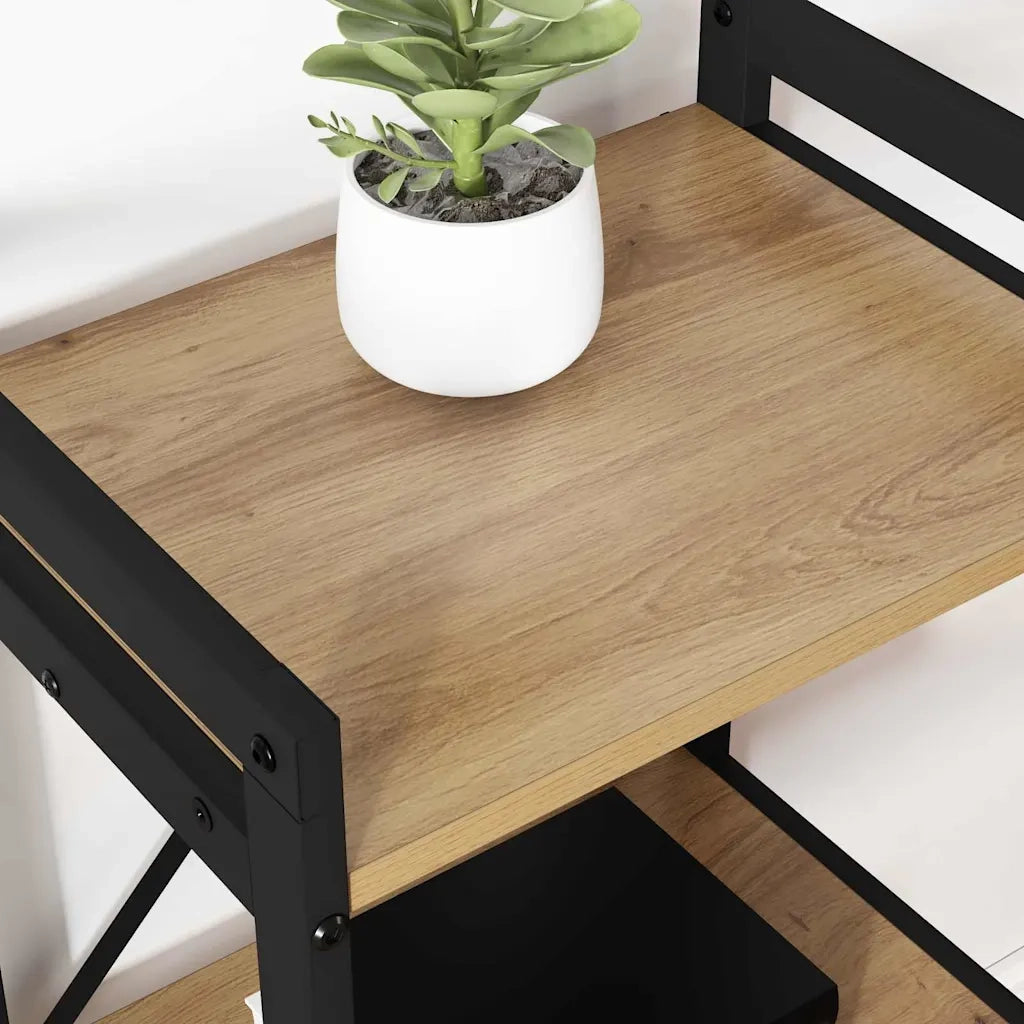vidaXL Libreria rovere artigianale 40 x 30 x 83 cm Legno multistrato