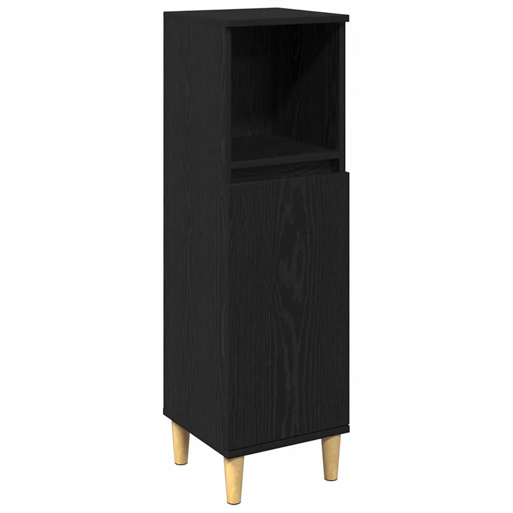 Set di mobili per il bagno 3 pcs Nero Legno multistrato 3332584