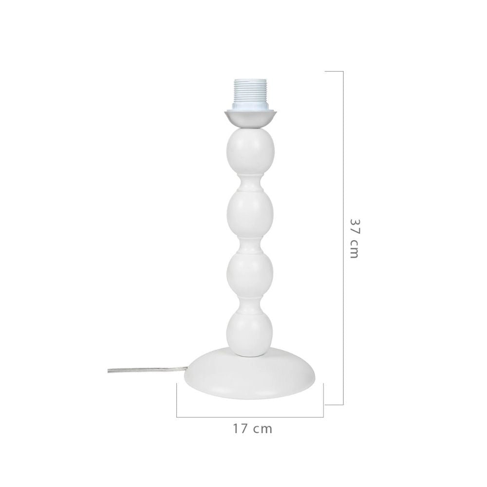 Lampada da tavolo Laguna  legno naturale bianco
