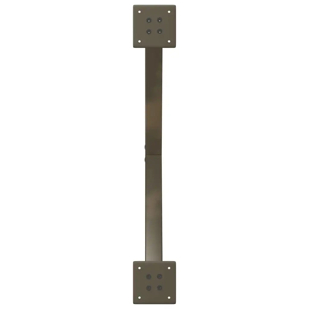 Gambe per tavolo da pranzo a forma di X 2 pz in acciaio naturale 80x(72-73) cm 4012923