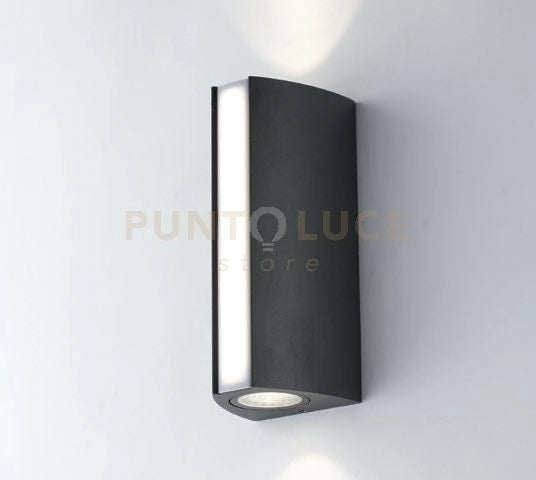 APPLIQUE TRIEMISSIONE LED RAY ANTRACITE 14W 1490LM CCT 3000K / 4000K IP54 8,5X7,8X20CM