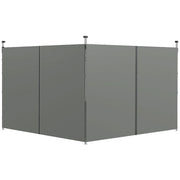 EasyComfort Set 2 Pareti Gazebo 3x3 e 3x6 m in Tessuto Oxford con Porte a Cerniera, 295x195 cm, Grigio Scuro