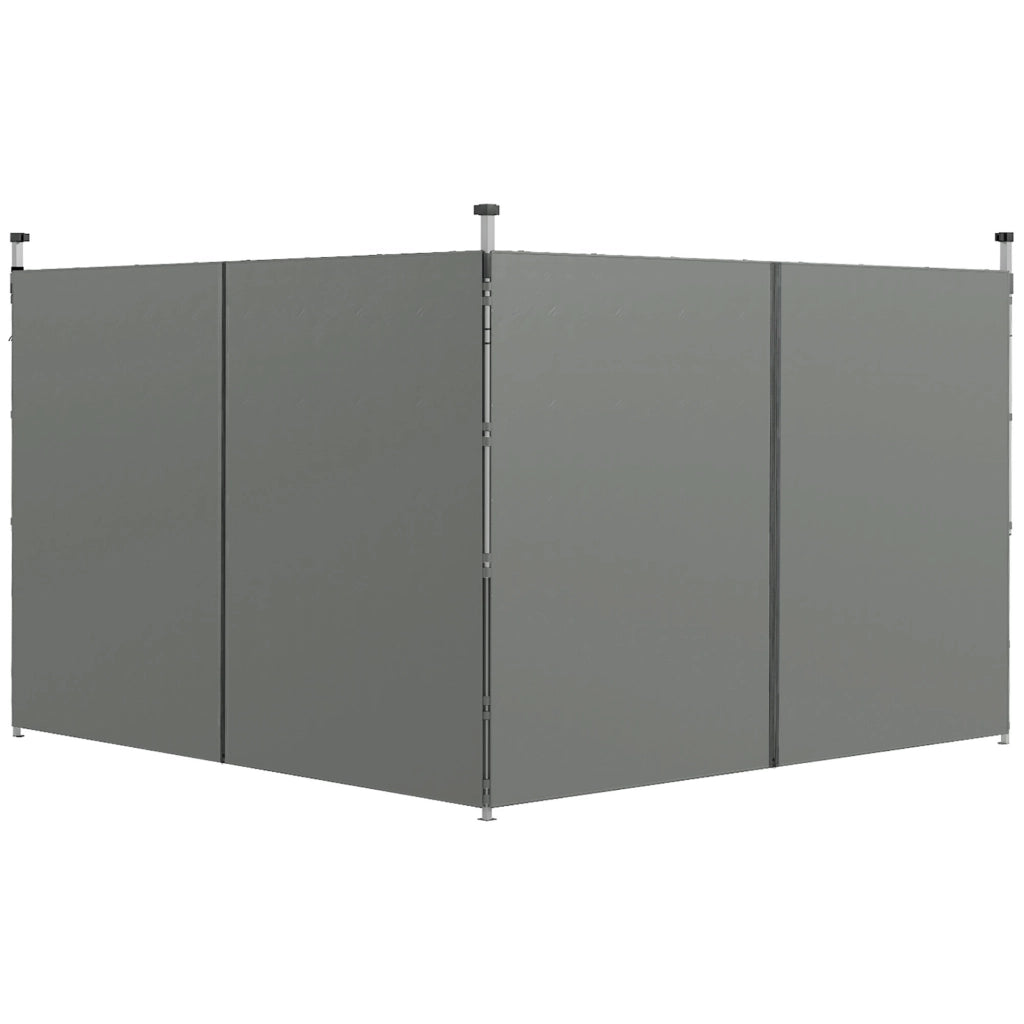EasyComfort Set 2 Pareti Gazebo 3x3 e 3x6 m in Tessuto Oxford con Porte a Cerniera, 295x195 cm, Grigio Scuro