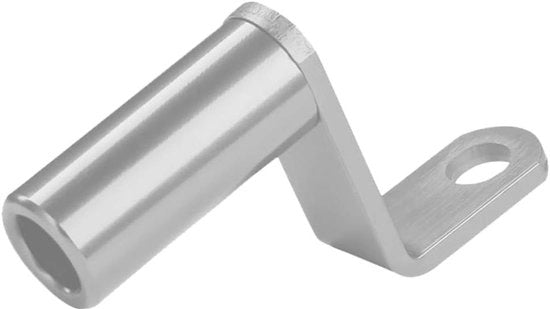 Verlengbeugel a forma di Z in alluminio per manubrio bicicletta - Adatto per manubrio retrovisore 10 mm (color argento)