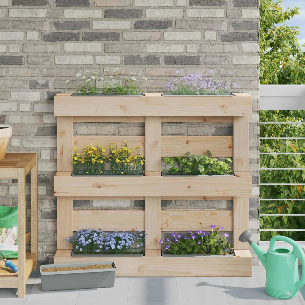 Fioriere | Cassetta per fiori | Vaso per Euro pallet 24 pz Grigio chiaro