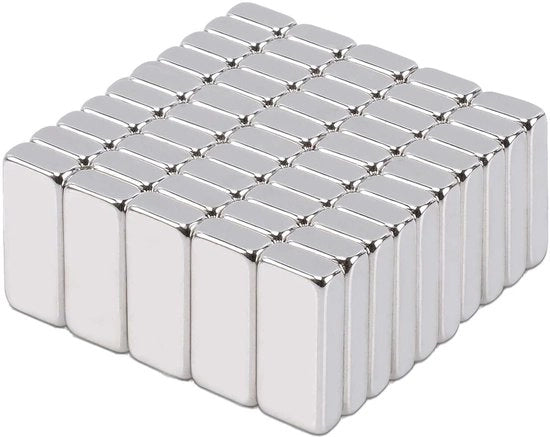 Pacchetto di 50 magneti rettangolari, magneti extra forti, magneti neodymium, forte aderenza, 15 mm x 6 mm x 2 mm, piccoli magneti, magneti per lavagne, lavagne bianche, lavagne per appunti, accessori per hobby, magneti per frigorifero