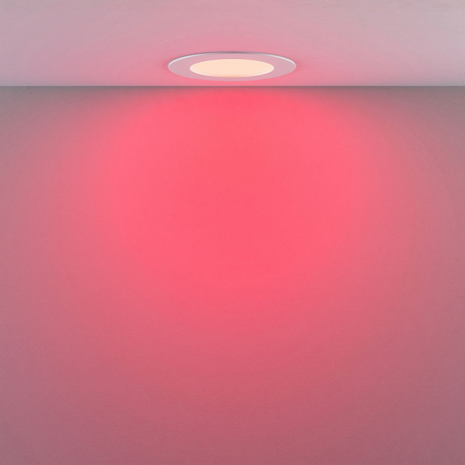 Faretto LED incasso pannello tondo slim DMX RGB multicolore luce calda 24V impermeabile cromoterapia box doccia bagno 12W foro 125mm