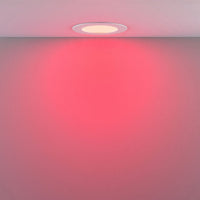 Faretto LED incasso pannello tondo slim DMX RGB multicolore luce calda 24V impermeabile cromoterapia box doccia bagno 12W foro 125mm