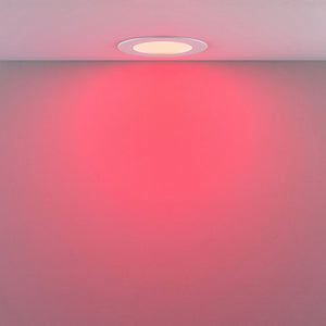 Faretto LED incasso pannello tondo slim DMX RGB multicolore luce calda 24V impermeabile cromoterapia box doccia bagno 12W foro 125mm