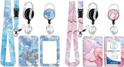 Etichetta di identificazione e set di corda per chiavi per lavoratori e studenti - 2 pezzi con lanyards regolabili - ideale per infermieri, insegnanti.