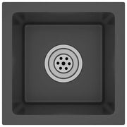 Lavello da Cucina-Lavandino-Lavabo Artigianale Nero in Acciaio Inox 264708