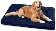 Letto per cani per grandi cani, lavabile, 122 x 75 cm, cuscino per cani morbido con fondo antiscivolo, lettini per cani XXL per grandi cani, blu marino
