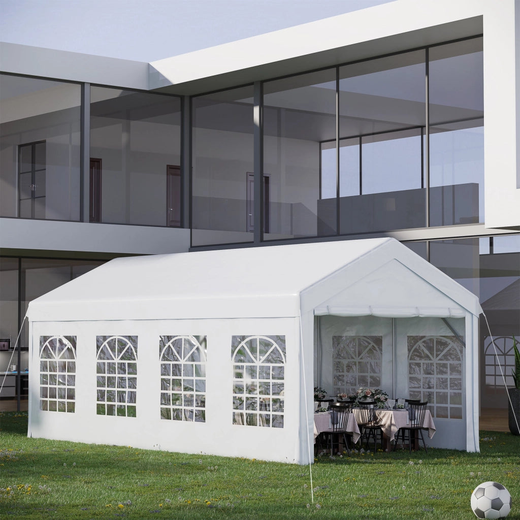 Tendostruttura 8x4x2.8m in acciaio 8 Finestre Bianco