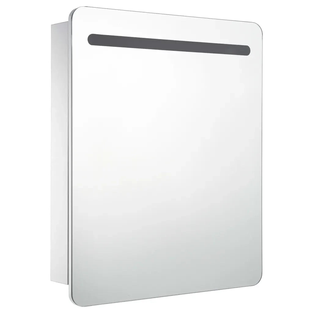 Armadietto Bagno | Armadio da bagno con Specchio e LED 68x9x80 cm