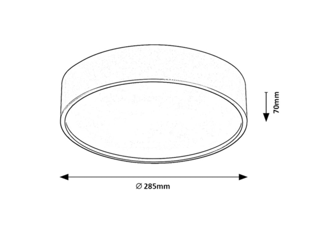 Plafoniera LED Rabalux Larcia 28,5cm 19W nera IP44