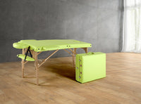 Lettino da Massaggio Fisioterapia Pieghevole con 2 Zone 182x57x60/80cm Benotti Koori Verde