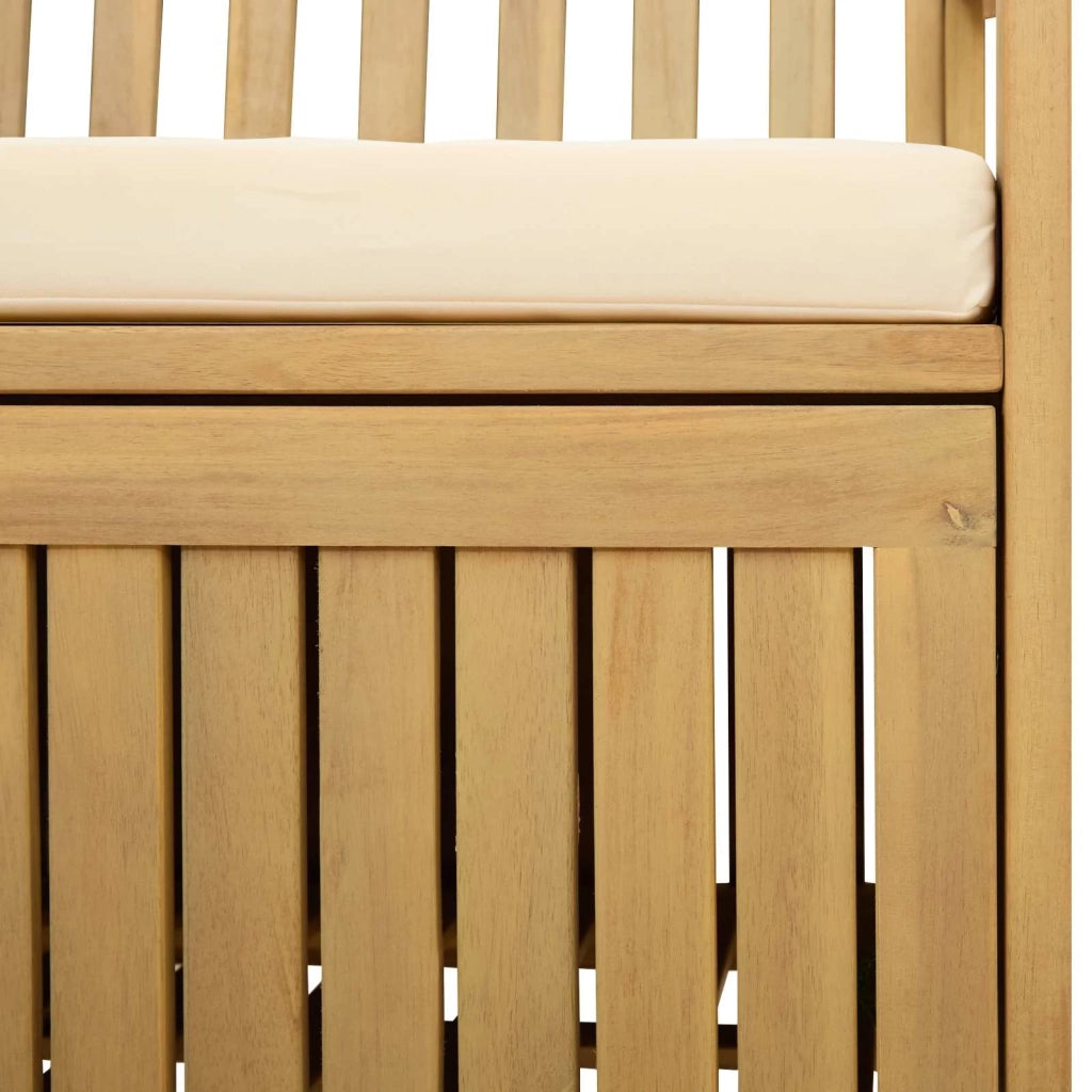 Panchina con contenitore con cuscino con porta 170 x 63 x 84 cm