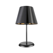 Lampada da tavolo in metallo e paralume nero Verda ASZ1212