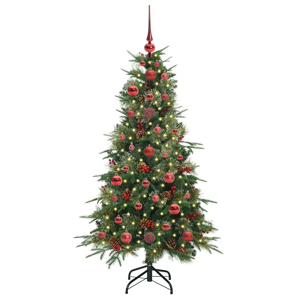 Albero di Natale Artificiale-Albero Natalizio con Rami Pieghevoli Verde 120 cm 913879