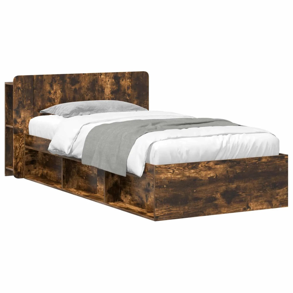 Telaio del letto con storage Rovere Fumo 90 x 200 cm 3433348