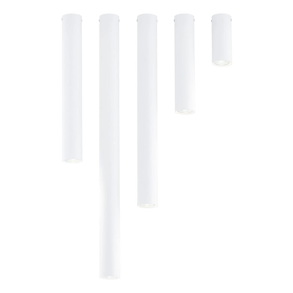 Lampada a sospensione Tecno 1XL in acciaio bianco