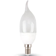 Trade Shop - Lampada Lampadina Led V-tac 6w 6 Watt Luce Freddo Fiamma Opaca Candela E14 -