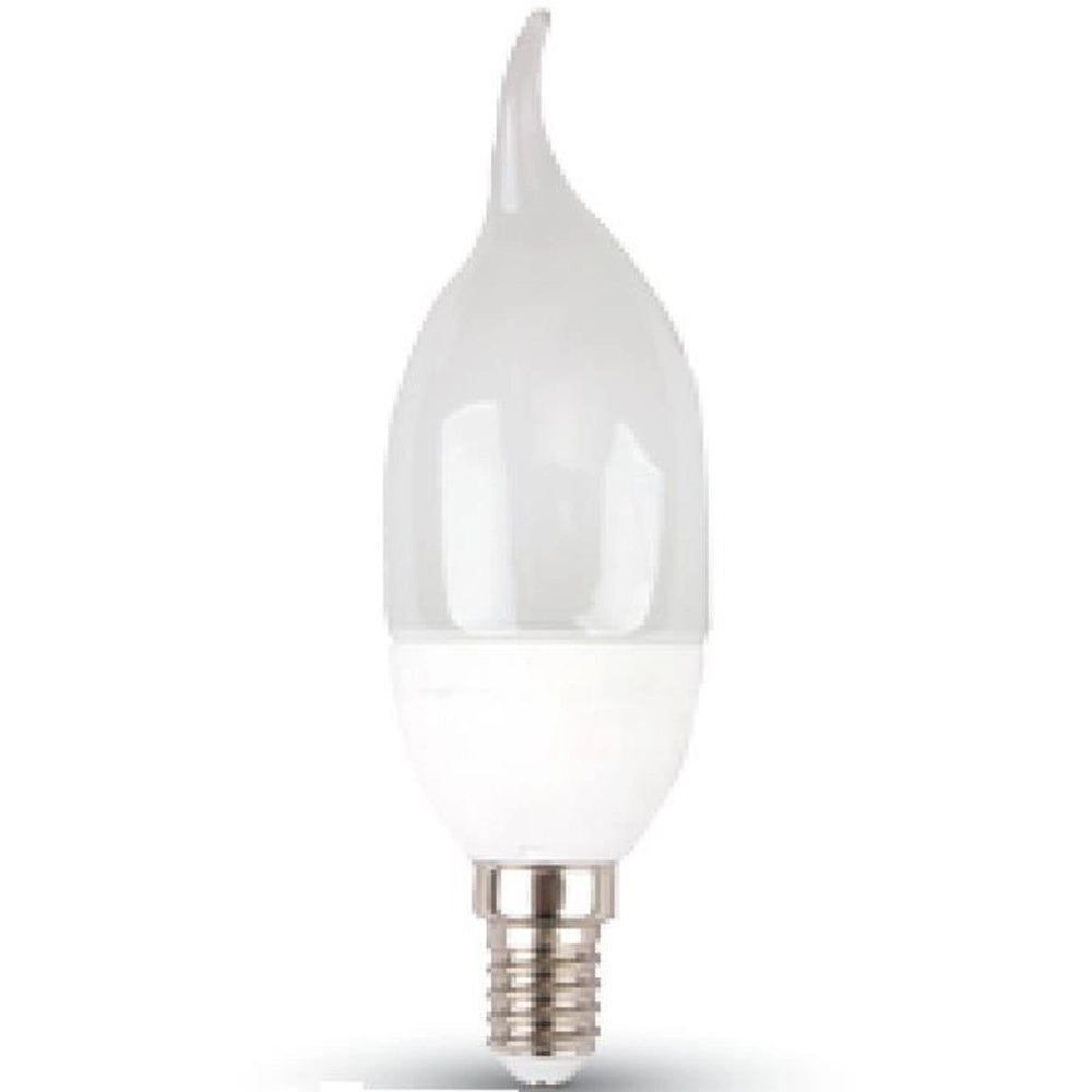 Trade Shop - Lampada Lampadina Led V-tac 6w 6 Watt Luce Freddo Fiamma Opaca Candela E14 -