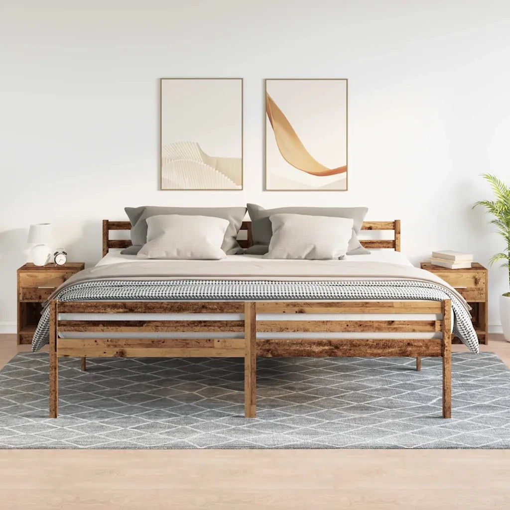 vidaXL Comodini 2 pz con Cassetto Legno Antico 40x34x50 cm