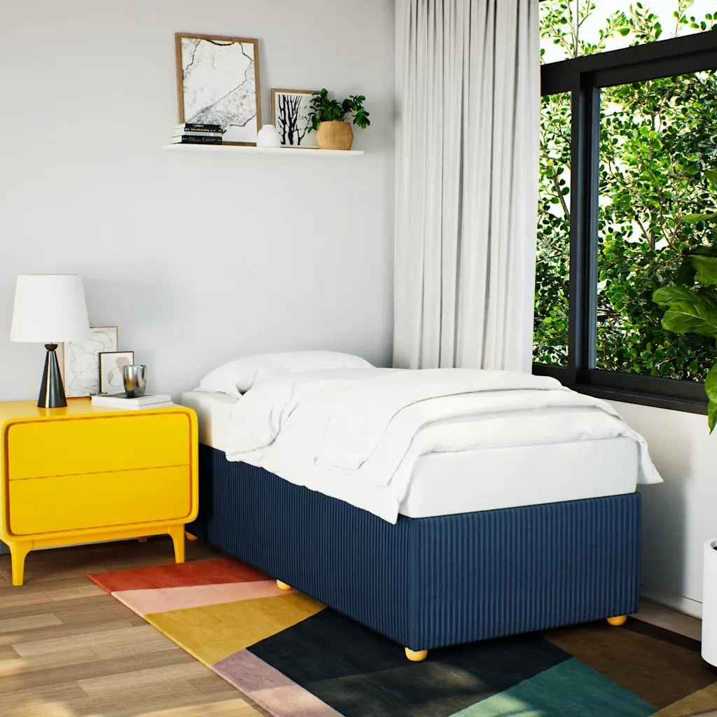 Giroletto senza Materasso-Struttura Letto Blu 90x190 cm in Tessuto 557015