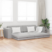 Divano Letto a Terra 2-in-1 Grigio Nuvola 245x150x60.5 cm Tessuto
