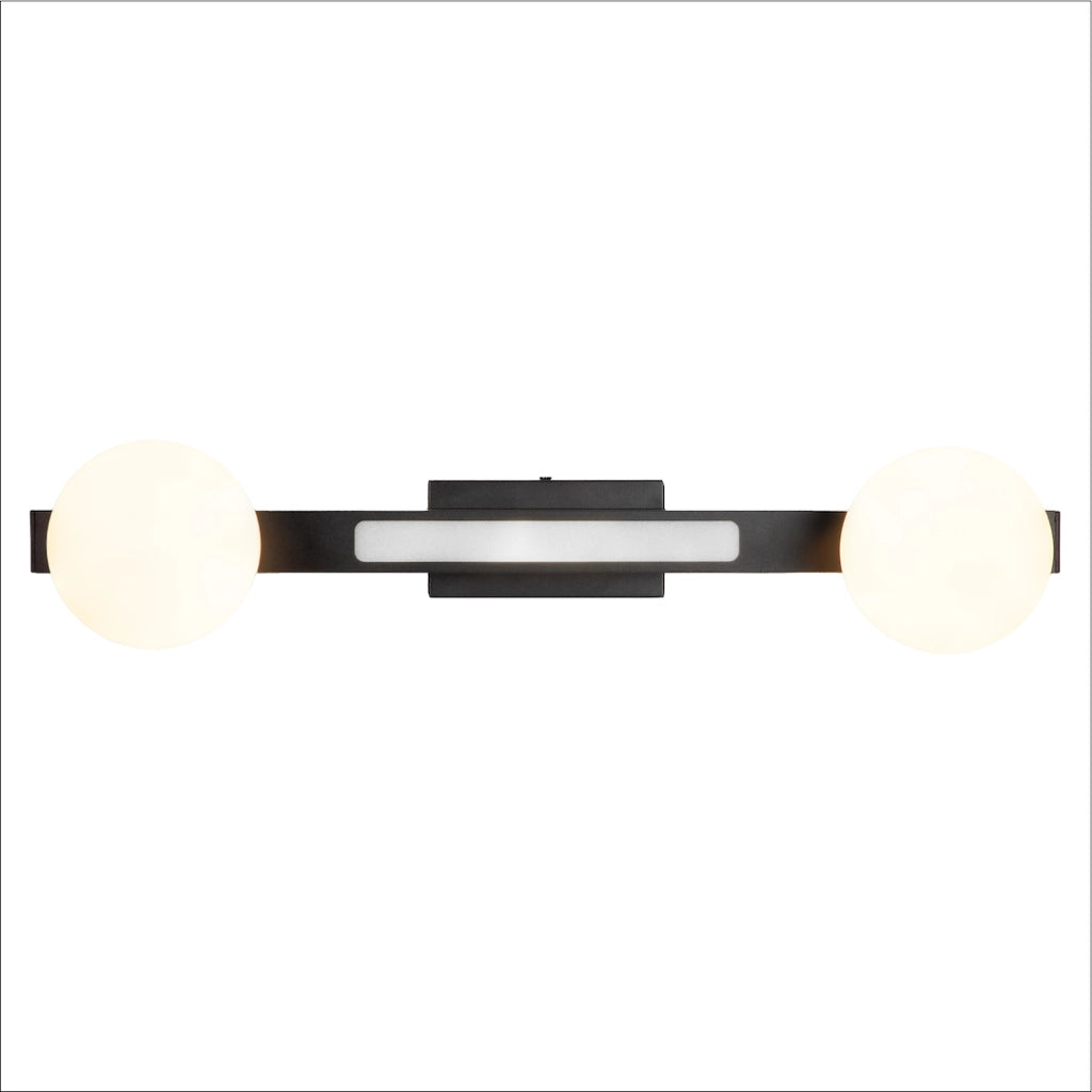Applique Magnet Milagro nero/bianco LED 13W 2xG9 vetro