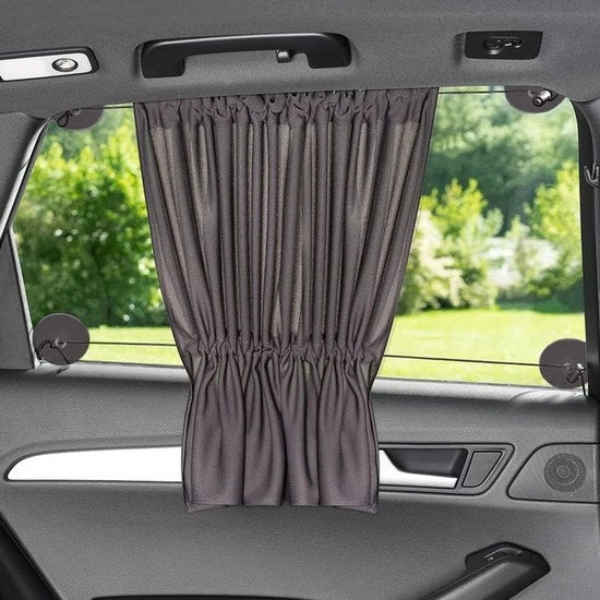 Zonnetenda per auto; schermo per proteggere dalla luce solare, calore e radiazioni UV; grande formato (68 x 50 cm) per grandi vetri laterali; antracite/nero, singolo, grigio scuro