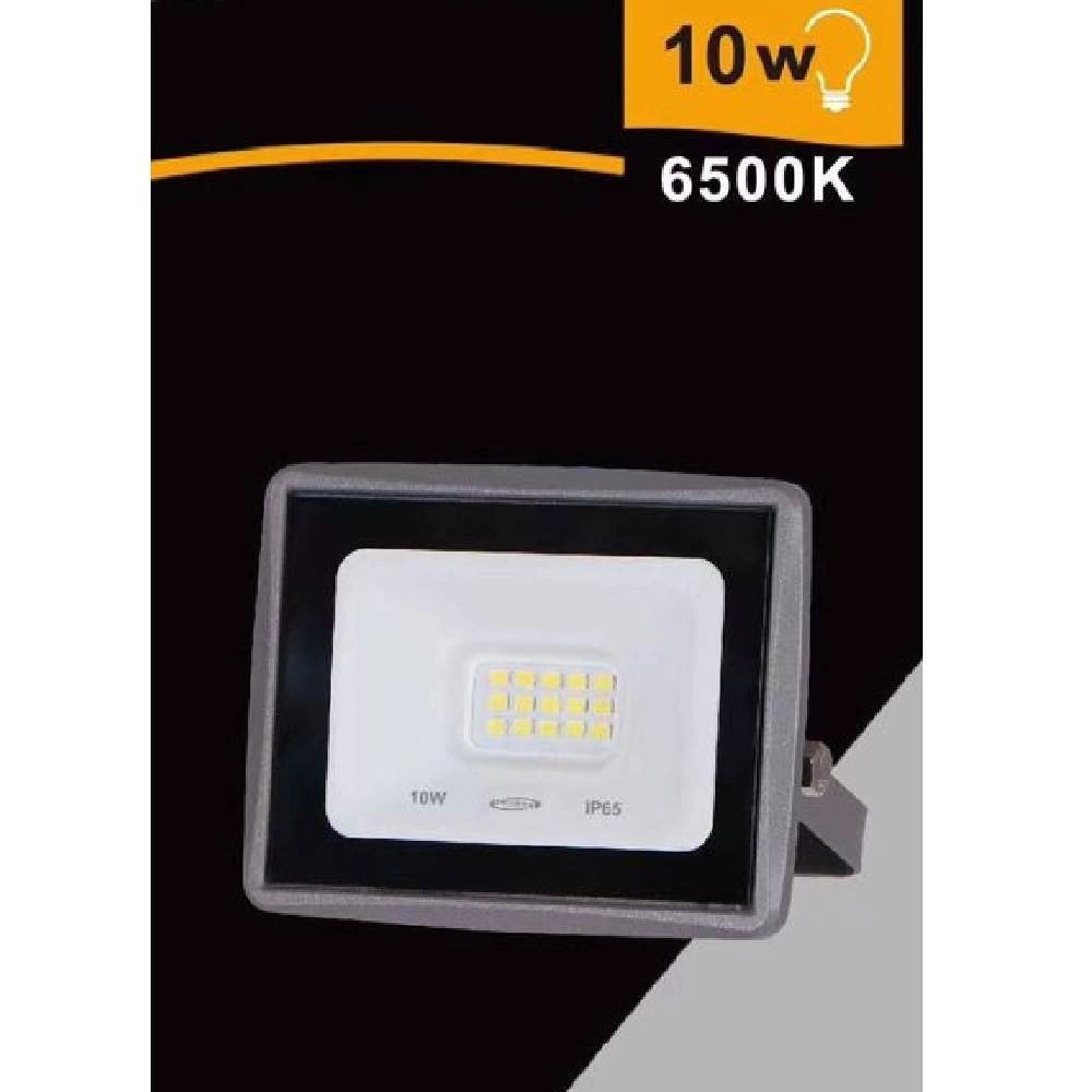 Trade Shop - Faretto Led Faro 10watt 900 Lm Ip65 Grigio Luce Naturale Calda Fredda Ek02-10w-g - -bianco Freddo      -