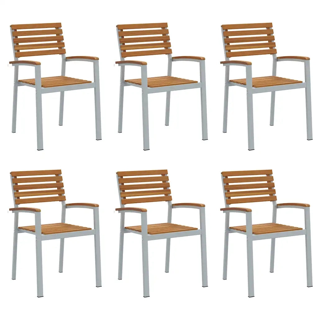 Sedia da Giardino 6 pcs Marrone 56 x 57 x 87 cm 3284391